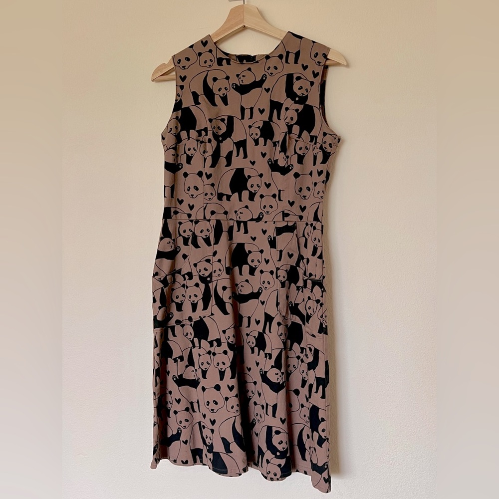 Edie Dress in Panda pattern